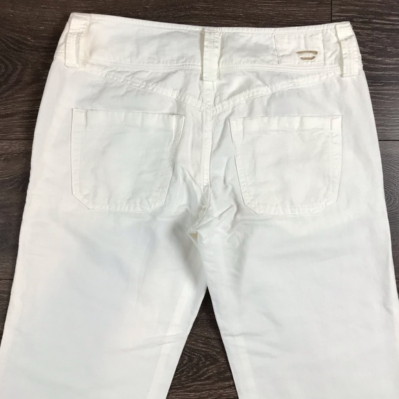 Diesel Only The Brave Women’s Wide Leg White Denim Distressed Jeans Size 28 - Picture 8 of 10